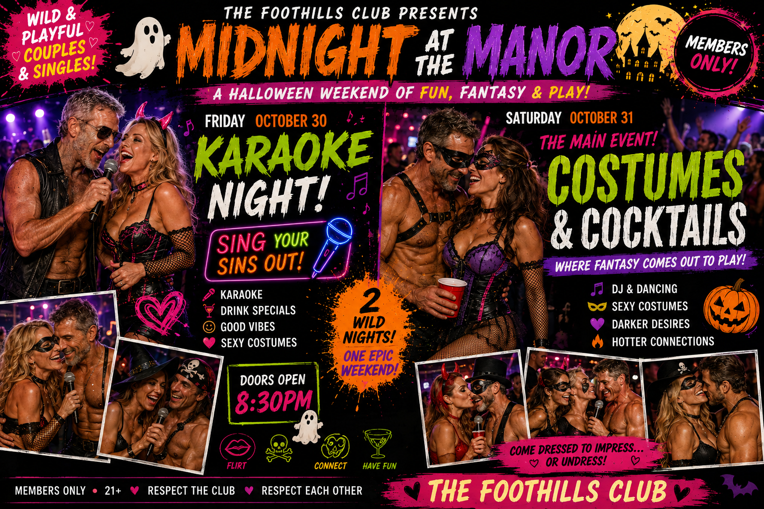 Anderson : October 30, 2026 - 8:30pm - <b>🎃 MIDNIGHT AT THE MANOR — KARAOKE NIGHT! 🎤</b>